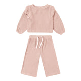 Quincy Mae - Ruffle Cozy Set - Rose