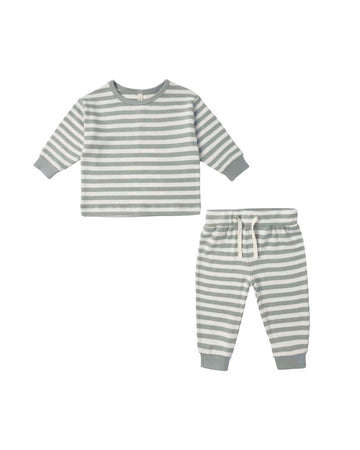 Quincy Mae - Cozy Set - Blue Stripe