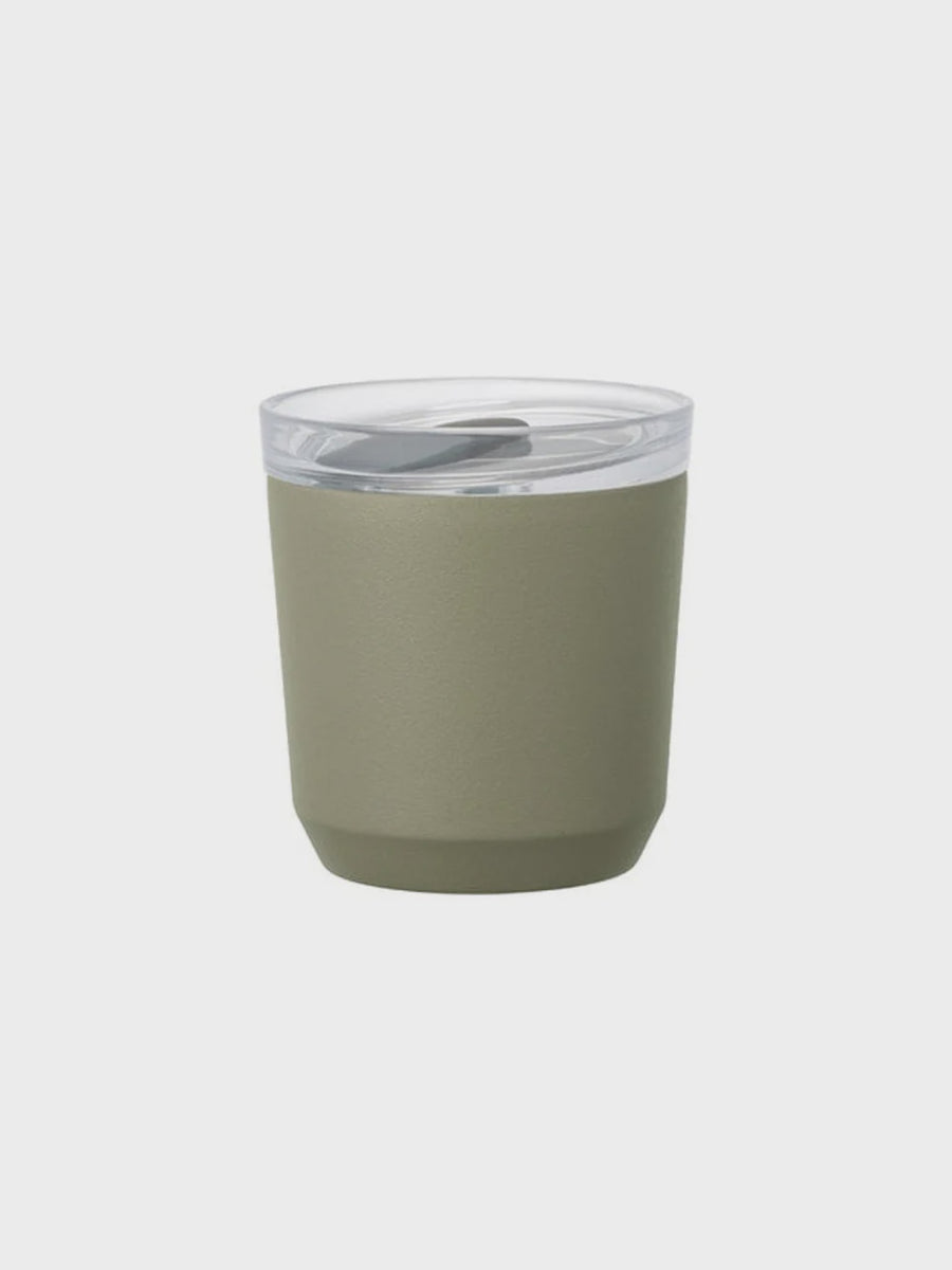 Kinto - To Go Tumbler (240ml/8.2oz) With Plug - Khaki