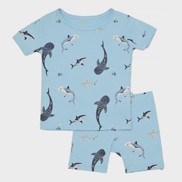 Kyte Baby - Short Sleeve Toddler Pajama Set - Stream Shark