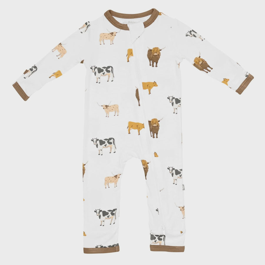 Kyte Baby - Zippered Romper - Moo