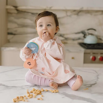 Loulou Lollipop - Long Sleeve Waterproof Bib - Seashells