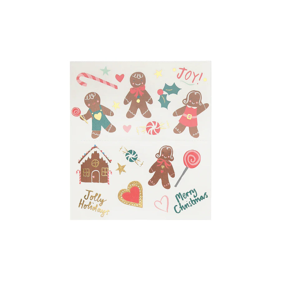 Meri Meri - Gingerbread Temporary Tattoos