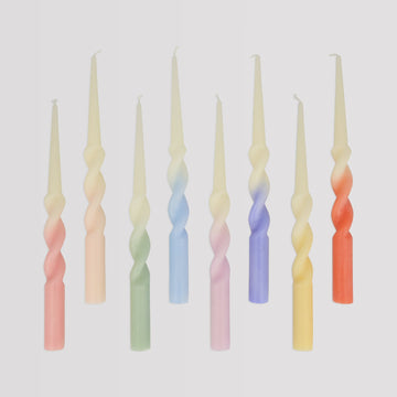 Meri Meri - Rainbow Twisted Table Candles