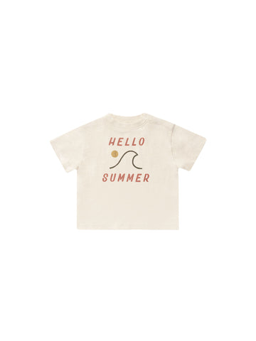 Rylee & Cru - Relaxed Tee - Natural Hello Summer