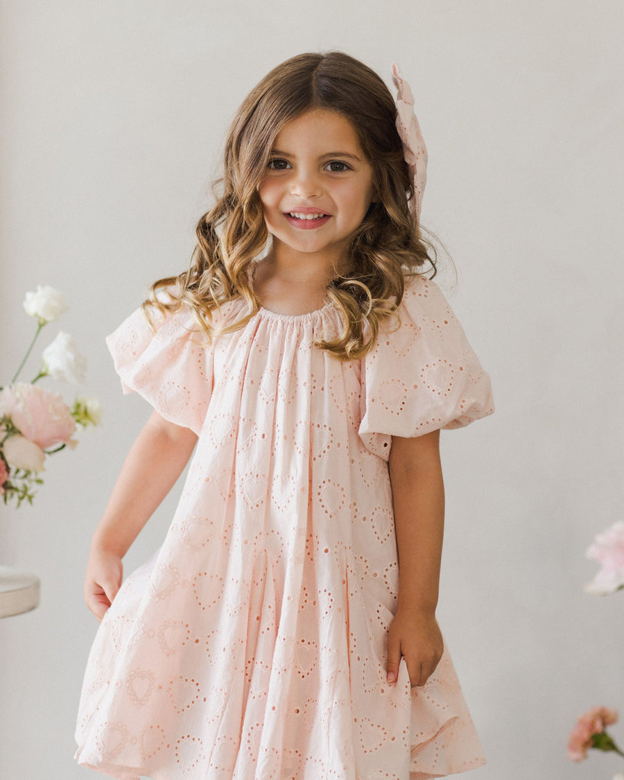 Noralee - Maia Dress - Blush Heart Eyelet