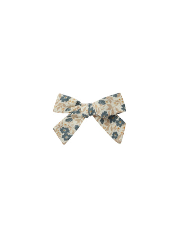 Rylee & Cru - Bow With Clip - Blue Ditsy