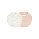 Quincy Mae - Jersey Snap Bib 2 Pack - Bunnies & Melon