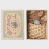 Maileg - Sleep Wakey Baby Mouse in Matchbox - Blue Dots