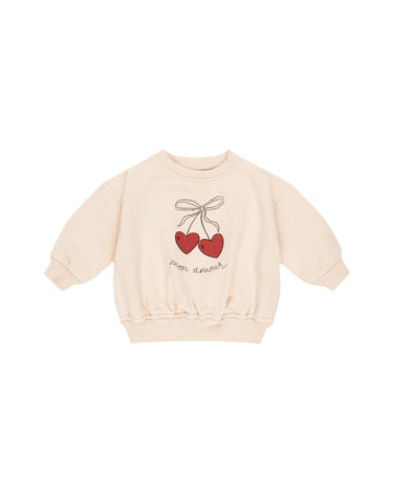 Quincy Mae - Relaxed Fleece Sweatshirt - Mon Amour