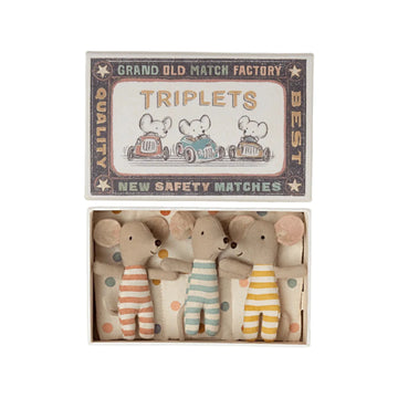 Maileg- Baby Mice Triplets in Matchbox