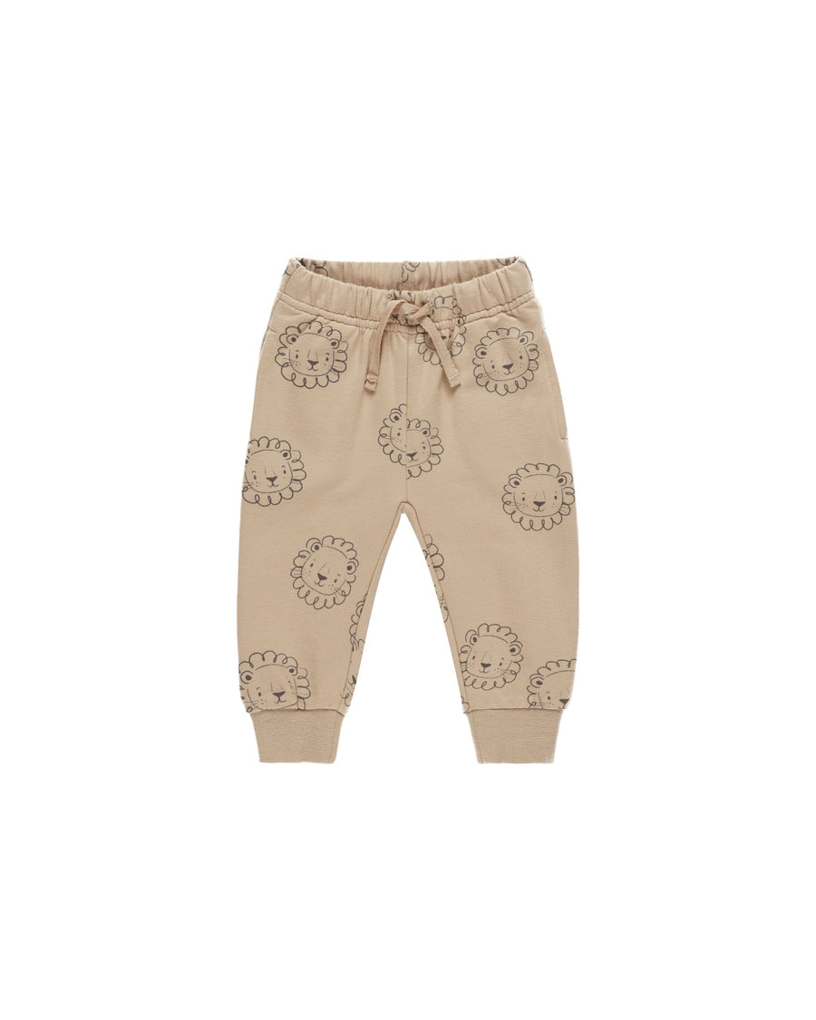 Quincy Mae - Relaxed Fleece Sweatpant - Latte Lions