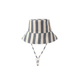 Quincy Mae - Bucket Hat - Retro Stripe Ocean