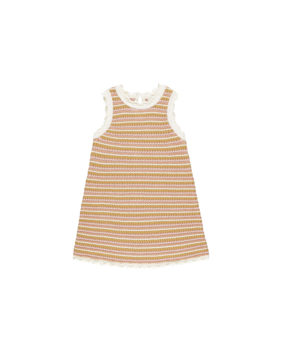 Rylee & Cru - Crochet Tank Mini Dress - Pink Stripe