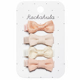 Rockahula - Flora Linen Mini Bow Clips -