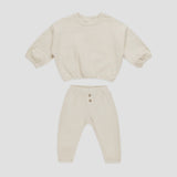 Quincy Mae - Textured Sweat Set - Natural