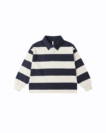 Rylee & Cru - Rugby Polo - Navy Stripe