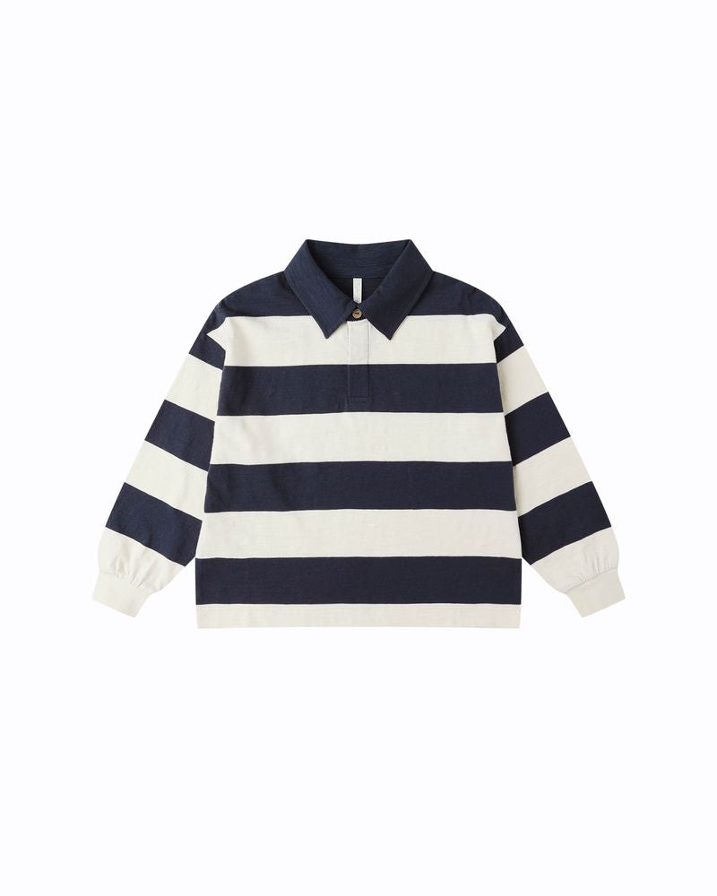 Rylee & Cru - Rugby Polo - Navy Stripe