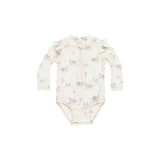 Quincy Mae - Byron Rashguard One-Piece - Swans