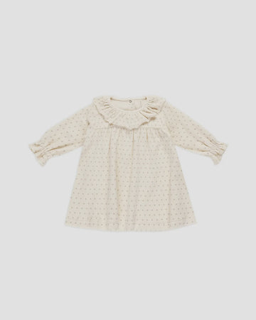 Quincy Mae - Velour Baby Dress - Polka Dot