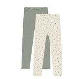 Rylee & Cru - Ribbed Legging Set - Polka Dot & Eucalyptus