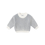 Quincy Mae - Relaxed Knit Sweater - Ocean