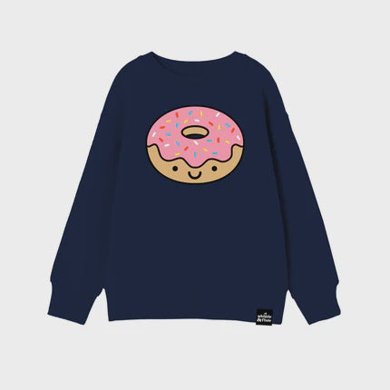 Whistle & Flute - Kawaii Donut Sweatshirt - Blue