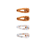 Rylee & Cru - Slider Clips, Pack of 4 - Brown & Blue Tortise