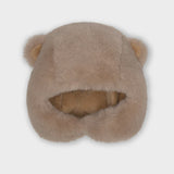 MINI A TURE - Lien Fleece Lined Winter Hood - Grey Brown