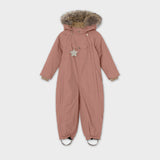 MINI A TURE - Wisti Fleece Lined Snowsuit Faux Fur - Wood Rose