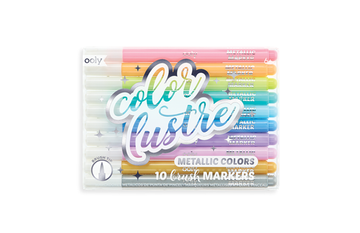 Ooly - Color Lustre Metallic Brush Markers -Set of 10