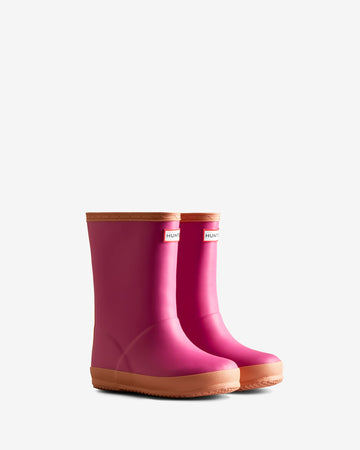 HUNTER - Kids First Insulated Rain Boots - Prismatic Pink/Rough Pink
