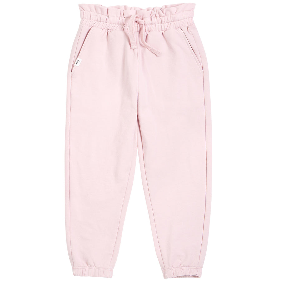 Miles - Basic Paperbag Waist Jogger - Cloud Pink