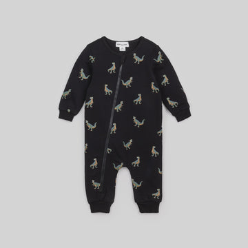 Miles the Label - T-Rex Print Playsuit - Black