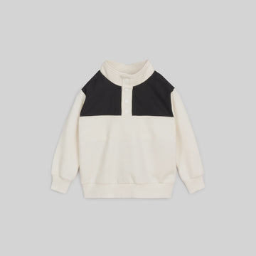 Miles the Label - Snap Up Pullover - Cream & Black