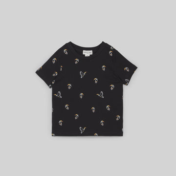 Miles the Label - Toucan Print Short Sleeve Shirt - Black