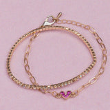 Great Pretenders - Boutique Chic Linked with Love Bracelet