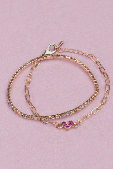 Great Pretenders - Boutique Chic Linked with Love Bracelet