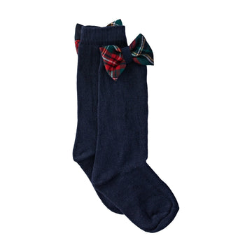 Patachou - Tartan Bow Knee High Socks
