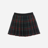 Patachou - Navy and Tartan Flannel Skirt