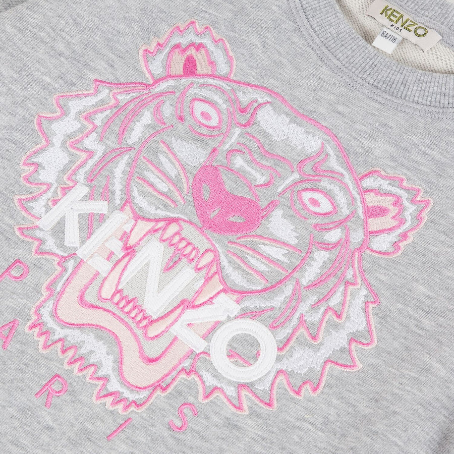 Kenzo - Tiger Logo Sweater - Marl Grey
