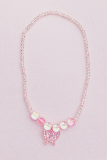 Great Pretenders - Boutique Holo Pink Crystal Necklace