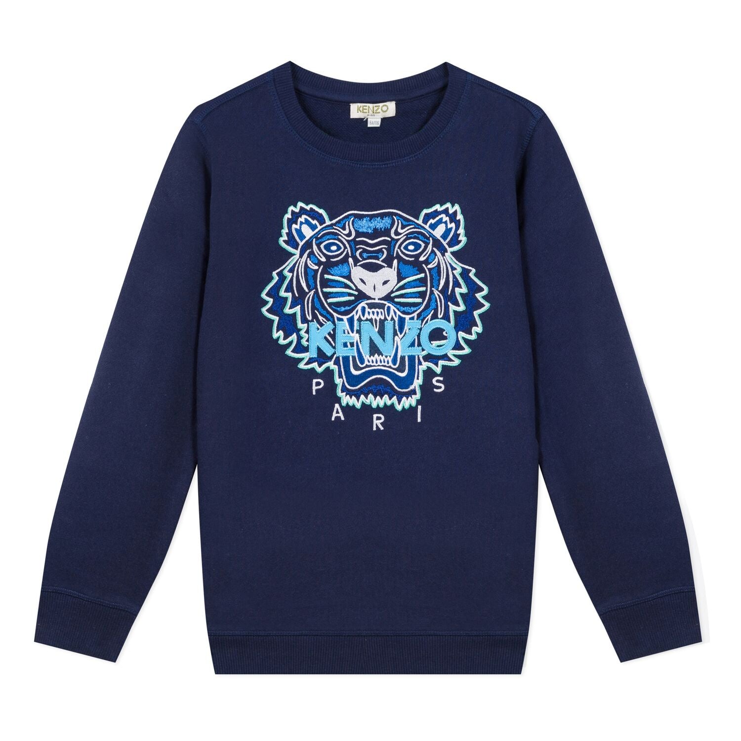 スウェット・トレーナー Kenzo Midnight blue cotton Varsity sweatshirt KENZO（ケンゾー）の「'KENZO Drawn Varsity' エンブロイダリー