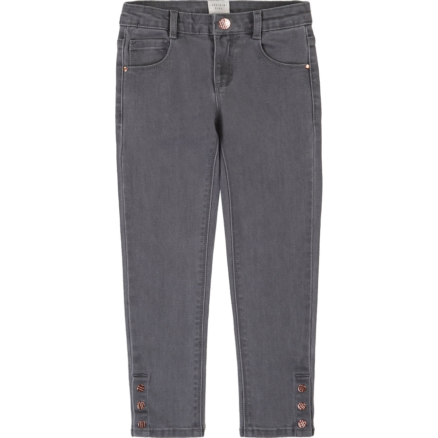 Carrement Beau - Grey Skinny Jeans with Buttons