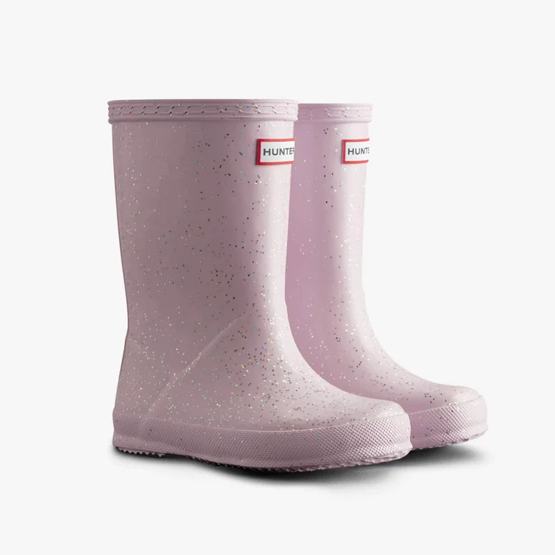 Kids purple top hunter wellies