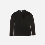 Patachou - Beaded Velvet Bow Sweater - Black