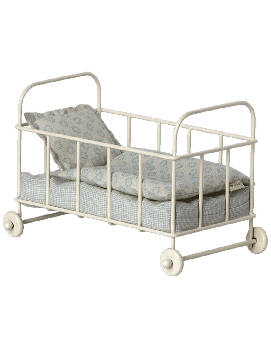 Maileg- Micro Cot Bed- Blue