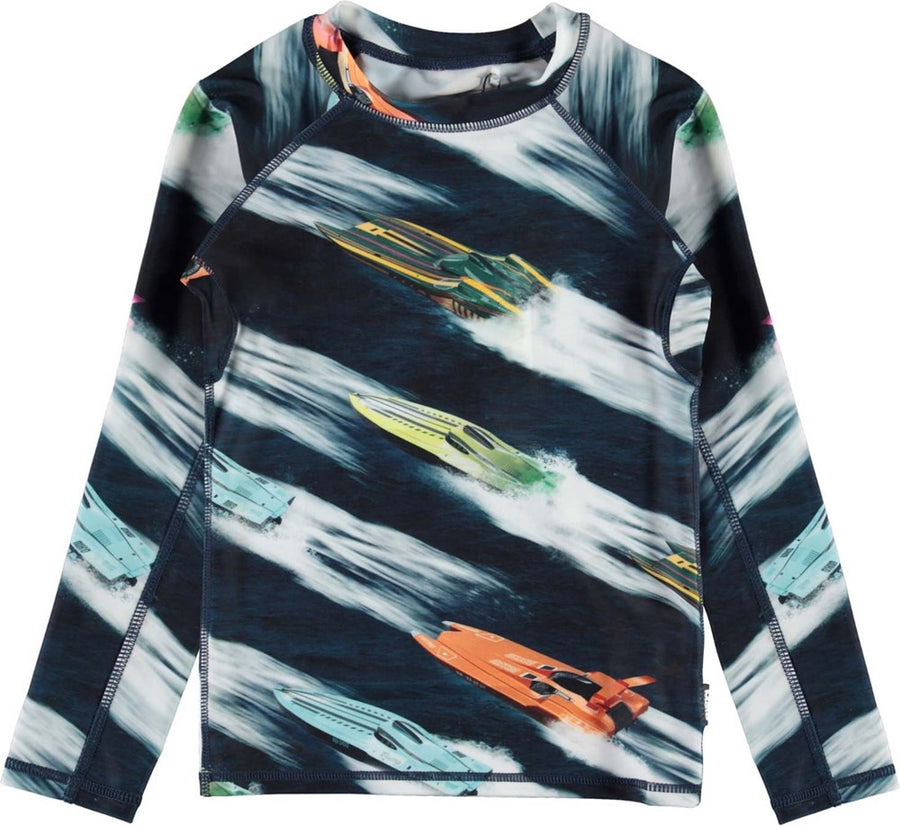 Molo - Neptune Long Sleeve Swim Shirt - Super Boats