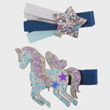 Great Pretenders - Boutique Navy Unicorn Star Clip
