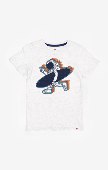 Appaman -  Space Surfer Graphic Short Sleeve Tee - White